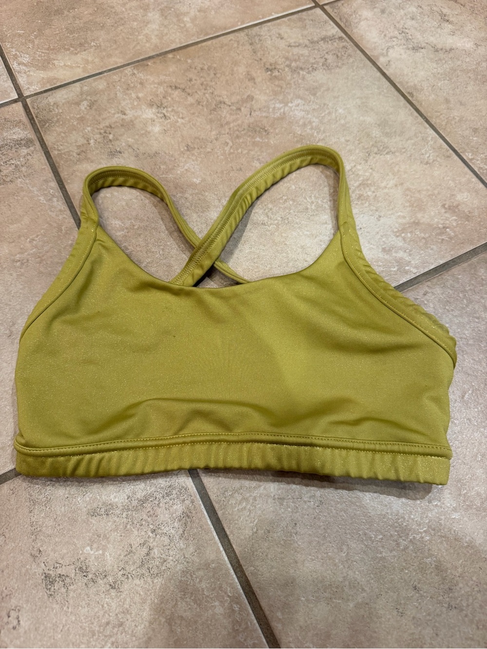 Zumba Fitness Chartreuse Crossback Sports Bra
